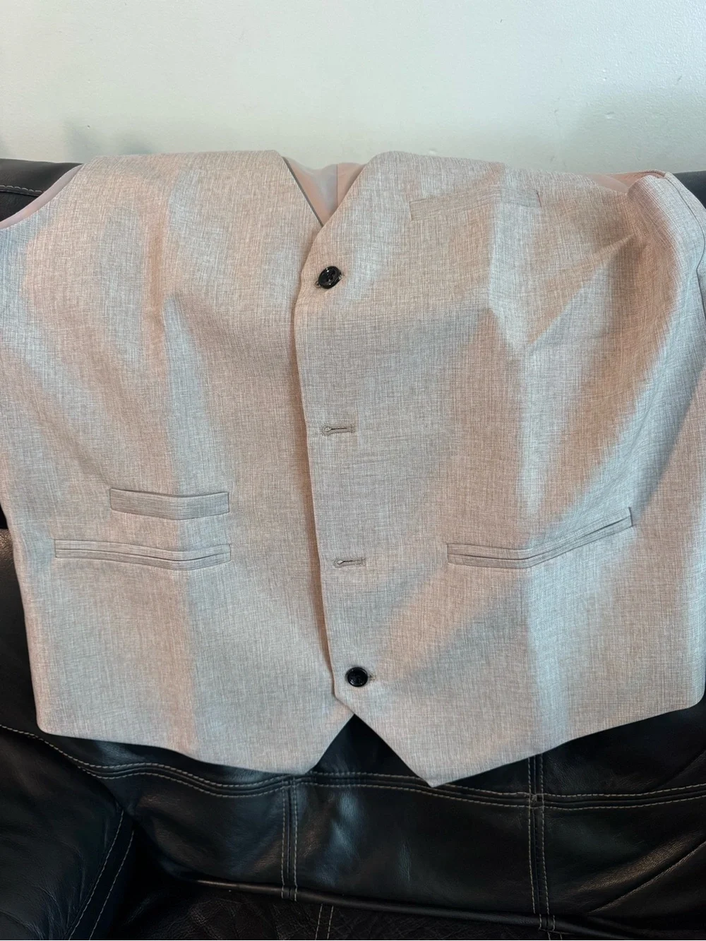 Men's Tailored Tan Vest - Classic Dress Waistcoat